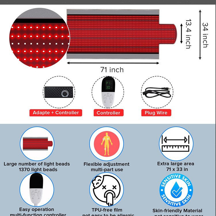 Infrared physiotherapy blanket