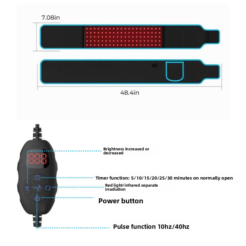 Infrared Therapy Belt with Heating and Red Light