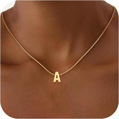 Initial Letter Pendant Necklace Women Fashion Jewelry