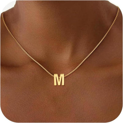 Initial Letter Pendant Necklace Women Fashion Jewelry