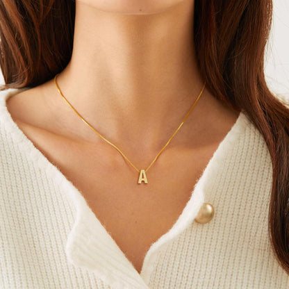 Initial Letter Pendant Necklace Women Fashion Jewelry