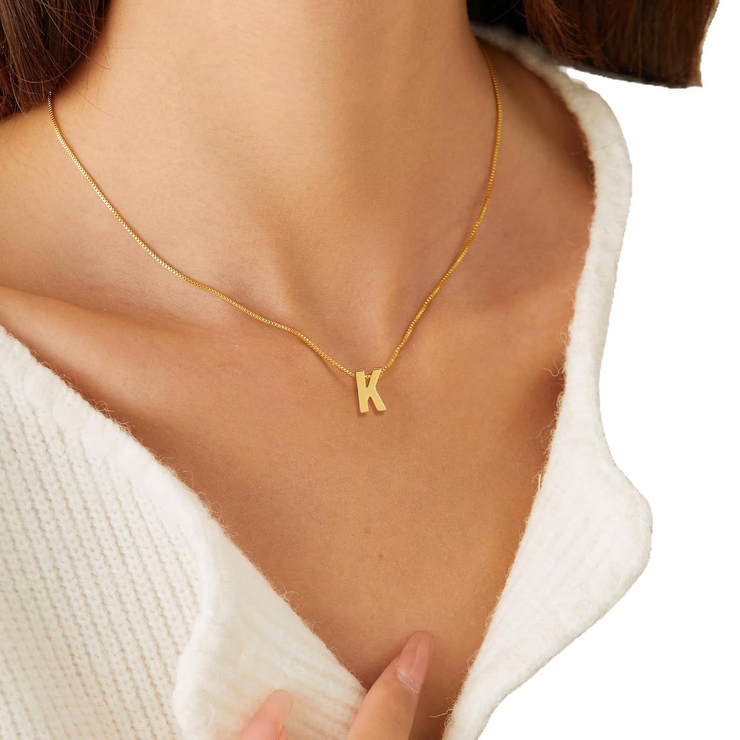 Initial Letter Pendant Necklace Women Fashion Jewelry