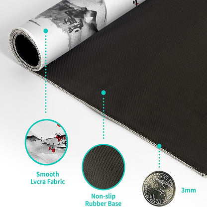 Ink wash painting mouse pad