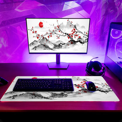 Ink wash painting mouse pad