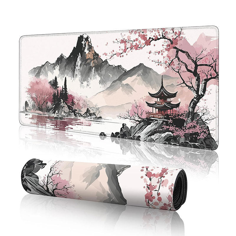 Ink wash painting mouse pad