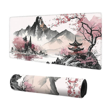 Ink wash painting mouse pad