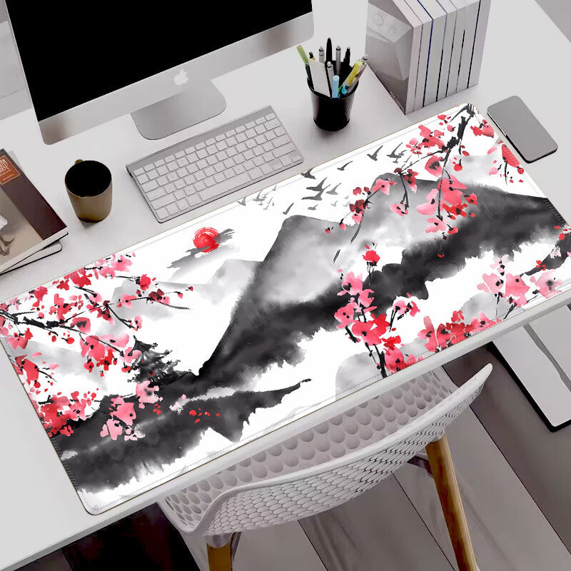 Ink wash painting mouse pad