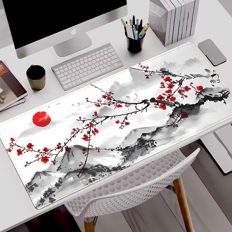 Ink wash painting mouse pad