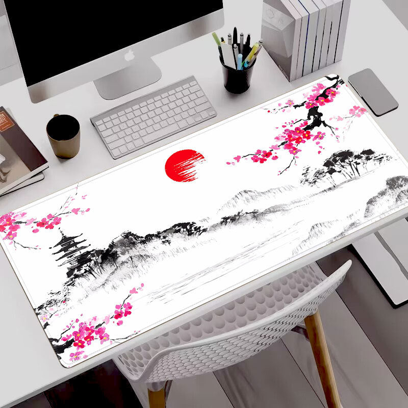 Ink wash painting mouse pad