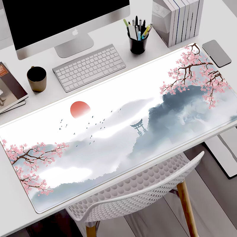 Ink wash painting mouse pad
