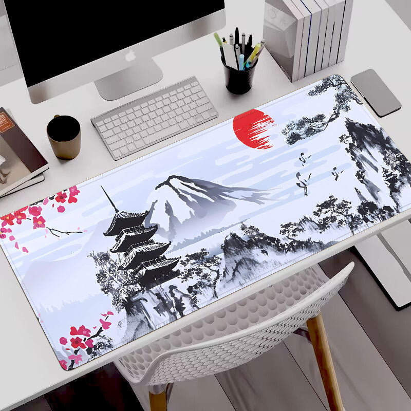 Ink wash painting mouse pad