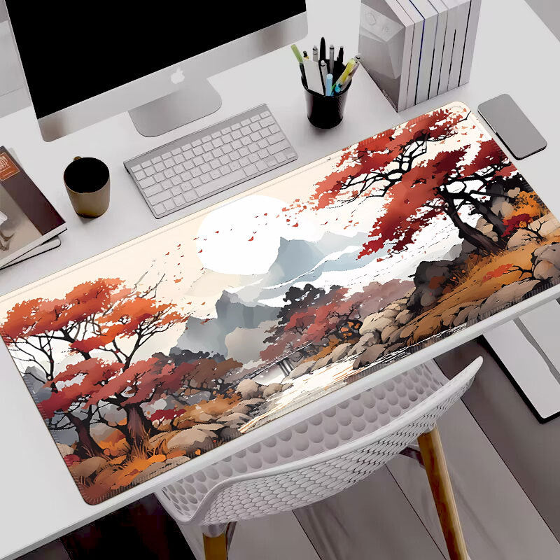 Ink wash painting mouse pad