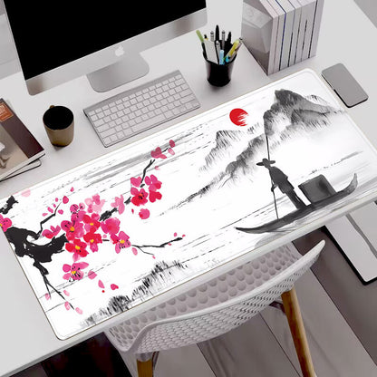 Ink wash painting mouse pad