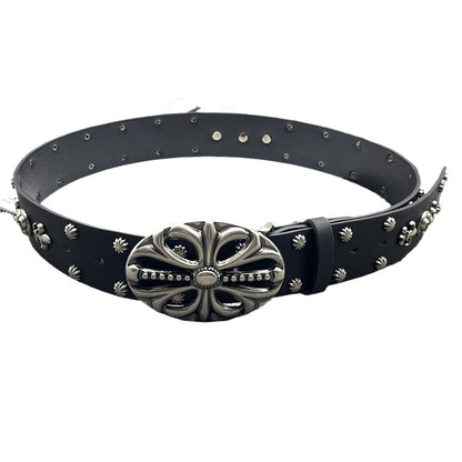 Inlaid rivet belt