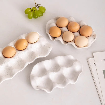 Ins Kitchen Simple Ceramic Egg Tray