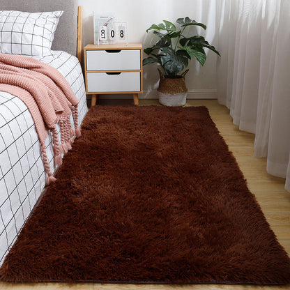 Ins Style Long Plush Bedside Rug Non-Slip Cooling Mat
