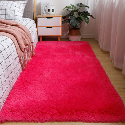 Ins Style Long Plush Bedside Rug Non-Slip Cooling Mat