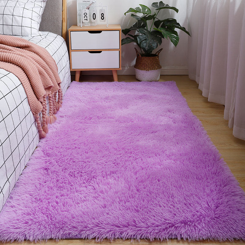Ins Style Long Plush Bedside Rug Non-Slip Cooling Mat