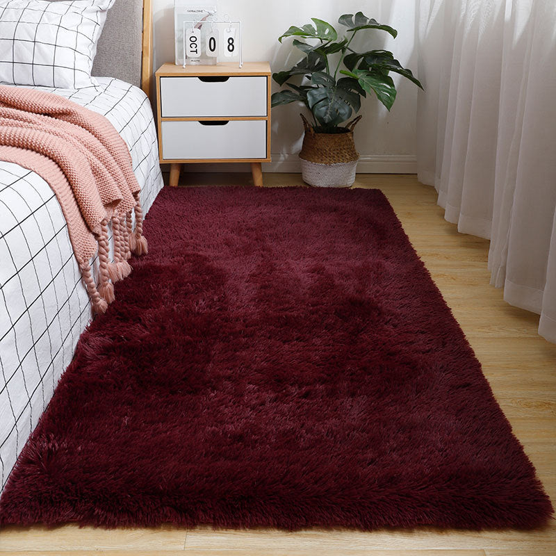 Ins Style Long Plush Bedside Rug Non-Slip Cooling Mat