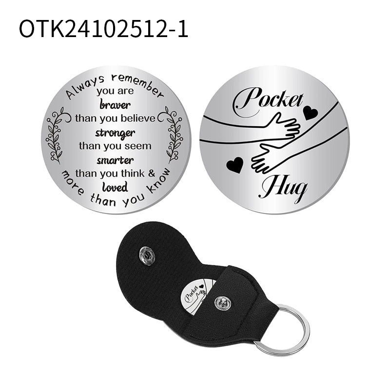 Inspirational Text Token Keychain