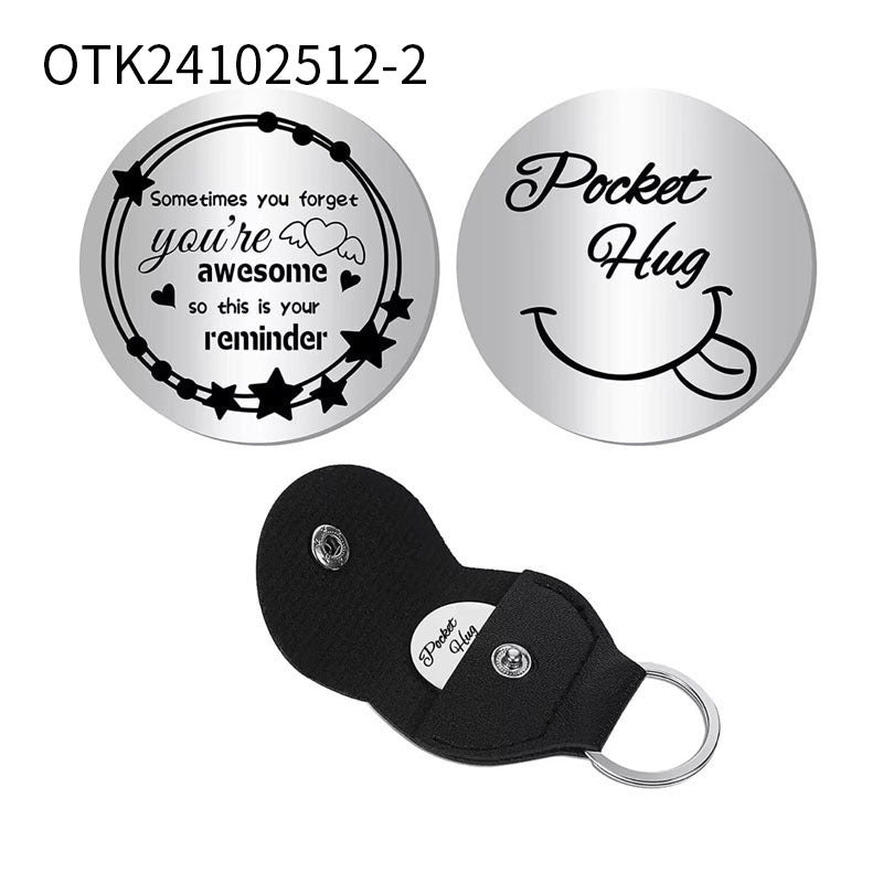 Inspirational Text Token Keychain