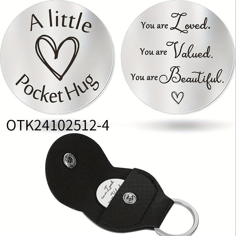 Inspirational Text Token Keychain