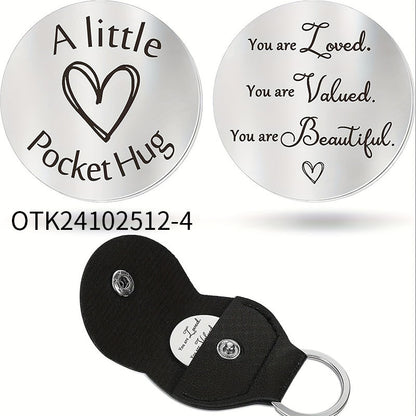 Inspirational Text Token Keychain