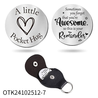 Inspirational Text Token Keychain
