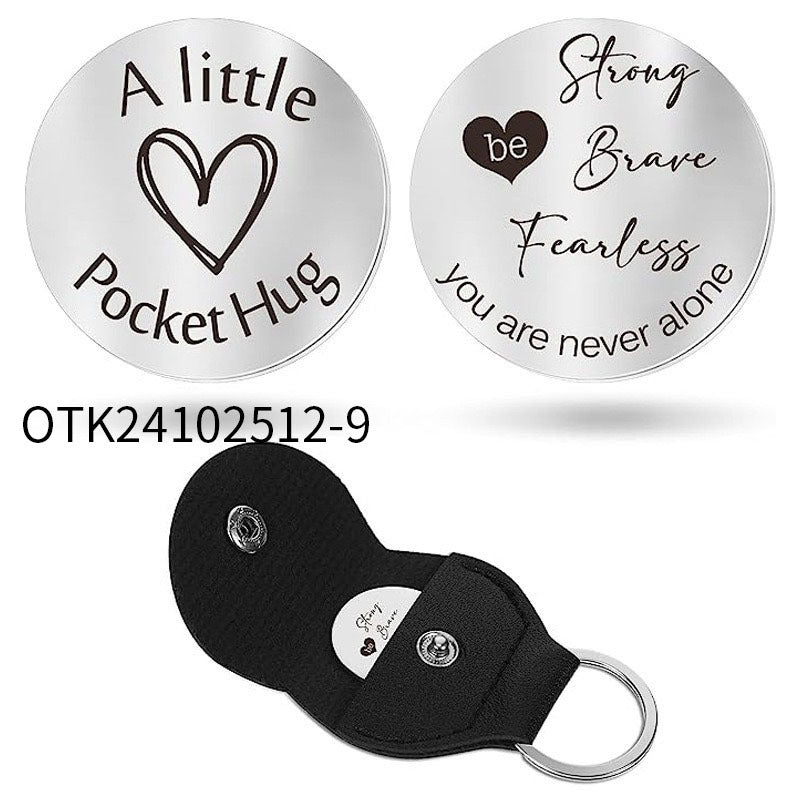Inspirational Text Token Keychain