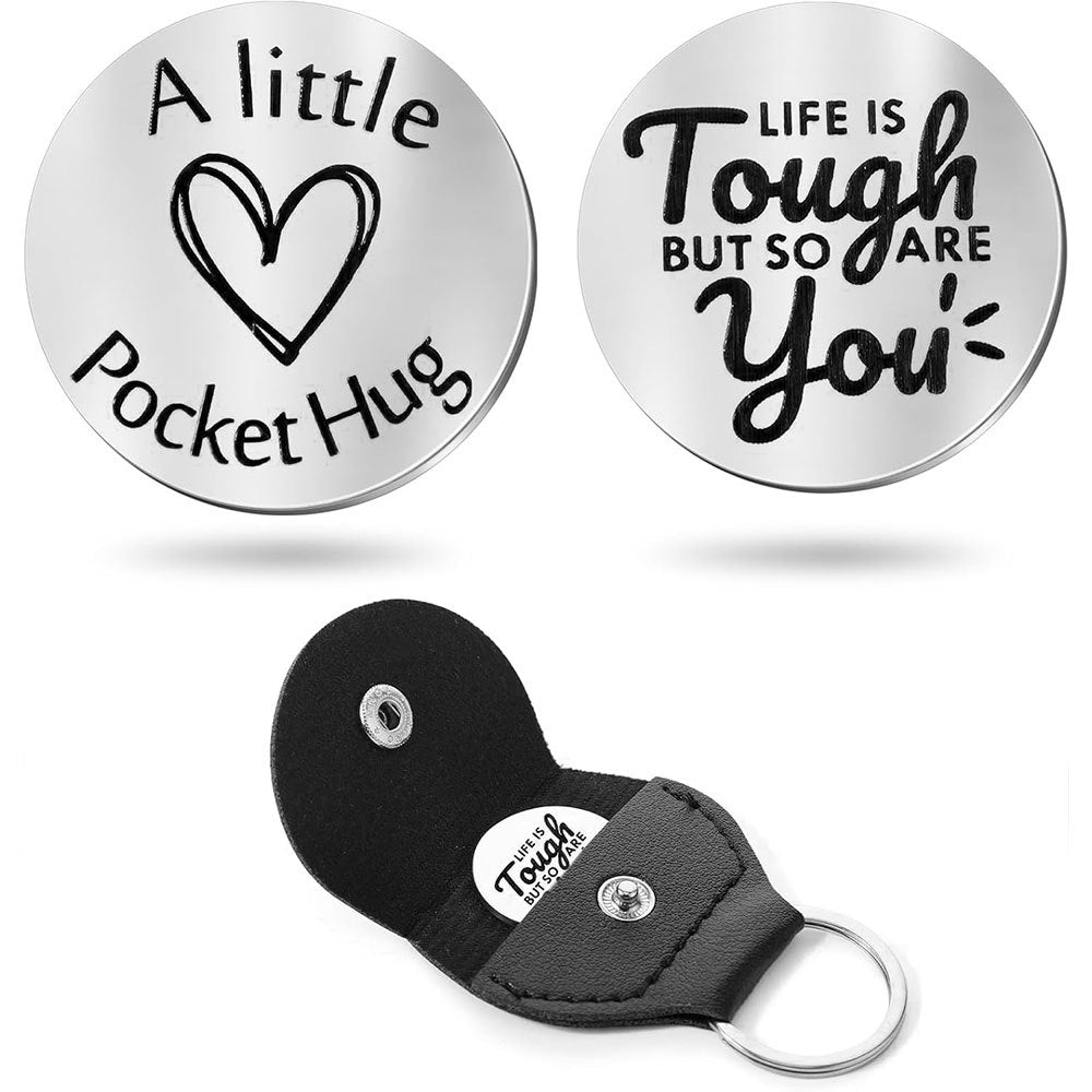 Inspirational Text Token Keychain