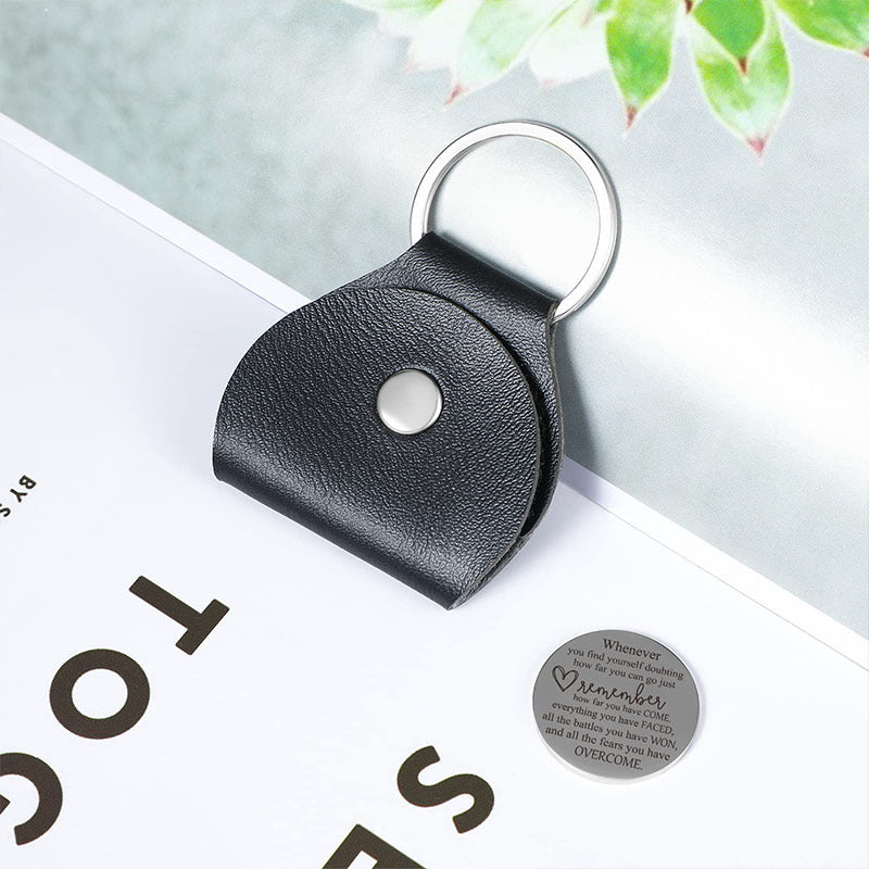 Inspirational Text Token Keychain