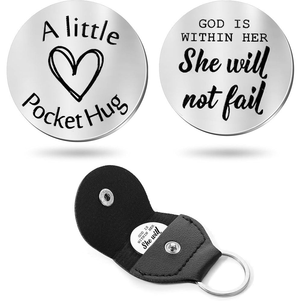 Inspirational Text Token Keychain
