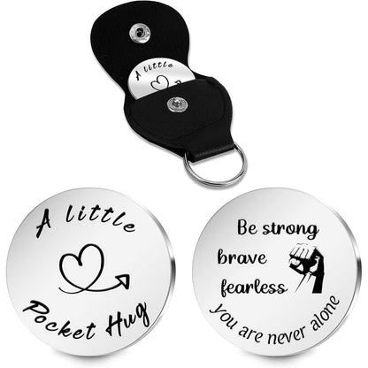 Inspirational Text Token Keychain
