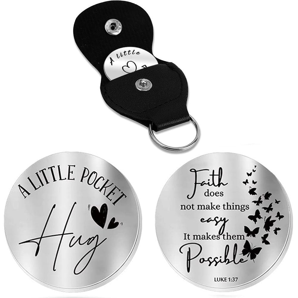 Inspirational Text Token Keychain