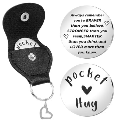 Inspirational Text Token Keychain