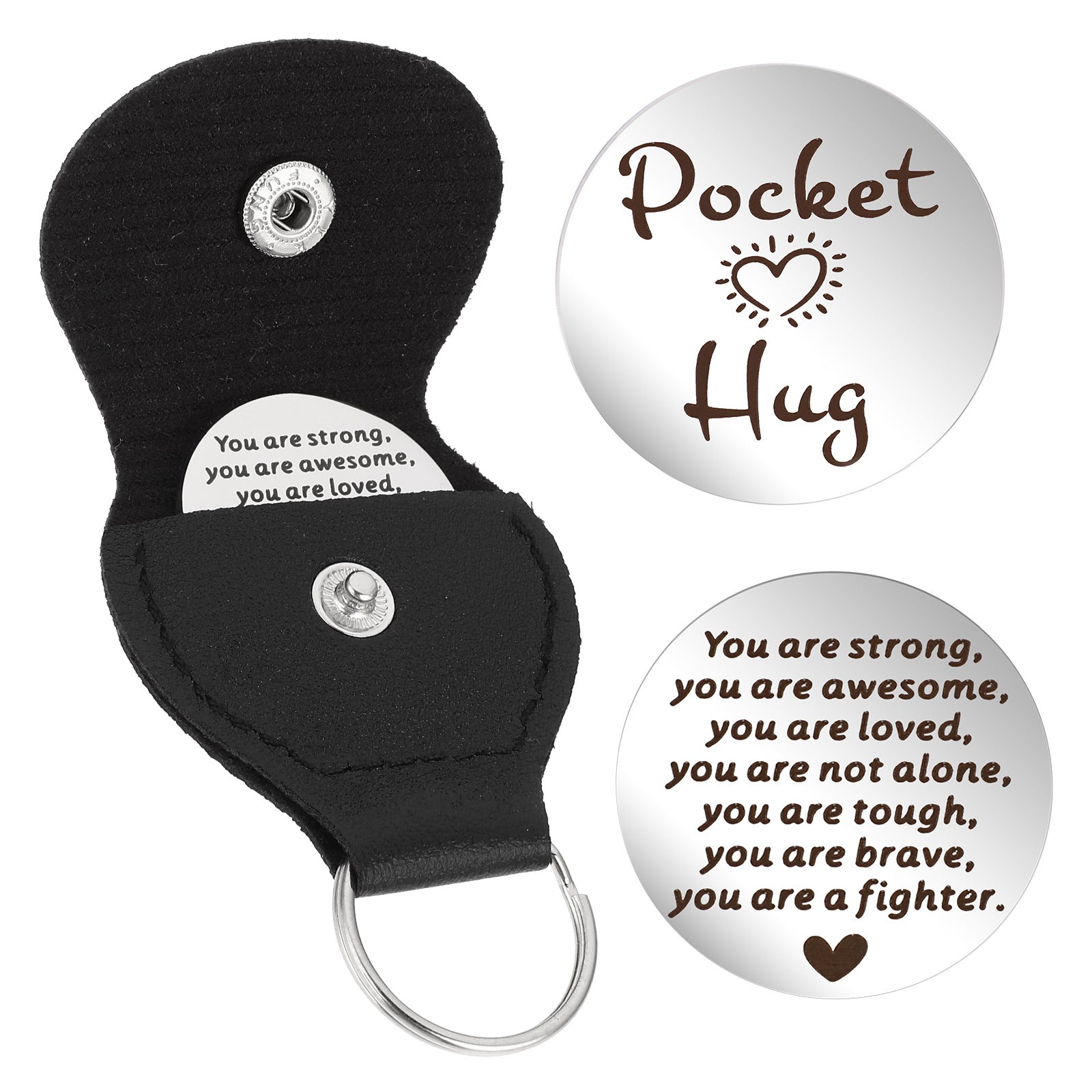 Inspirational Text Token Keychain