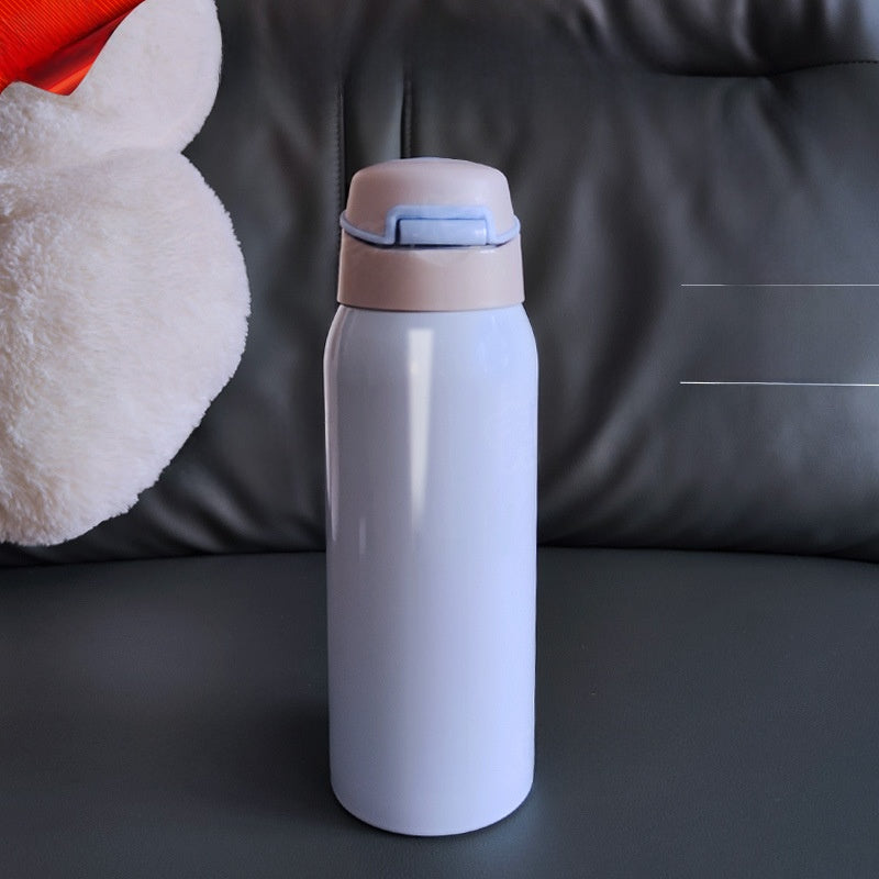 Insulated Cup with Straw for Bedridden Elderly