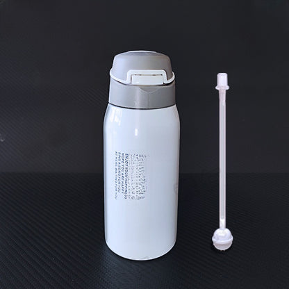 Insulated Cup with Straw for Bedridden Elderly