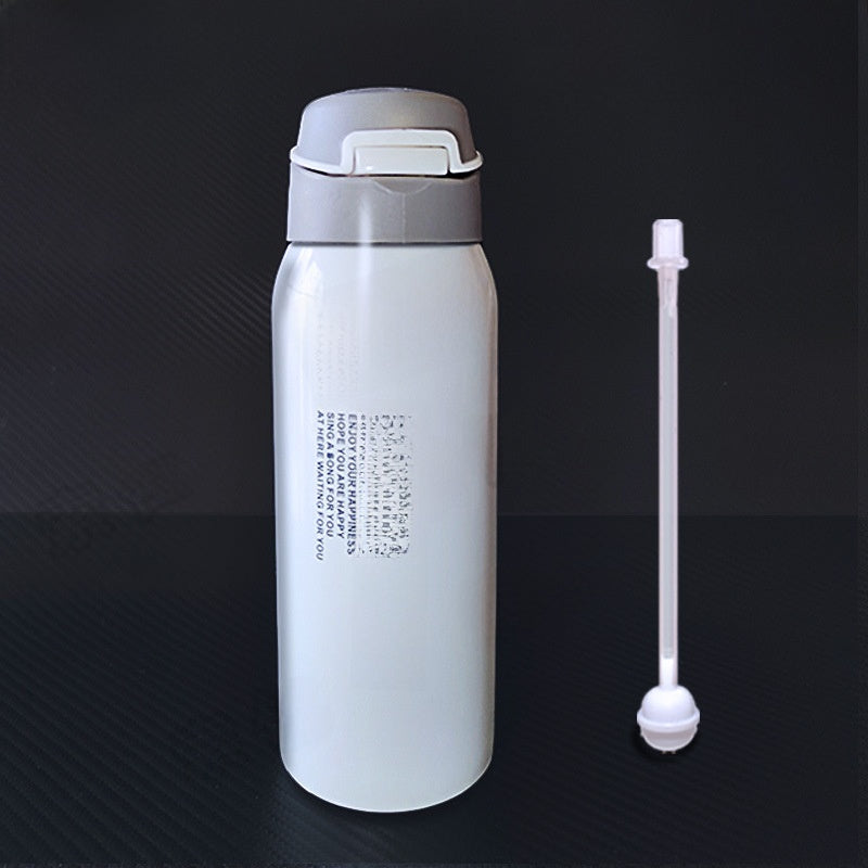 Insulated Cup with Straw for Bedridden Elderly