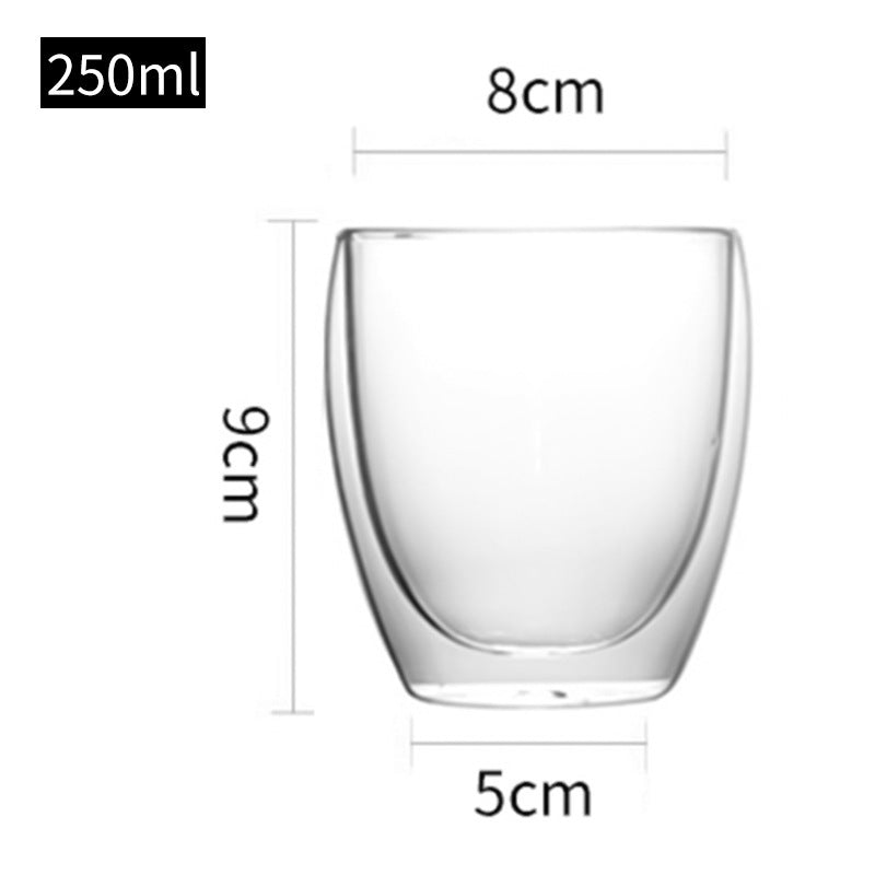 Insulated Double Layer Glass Cup