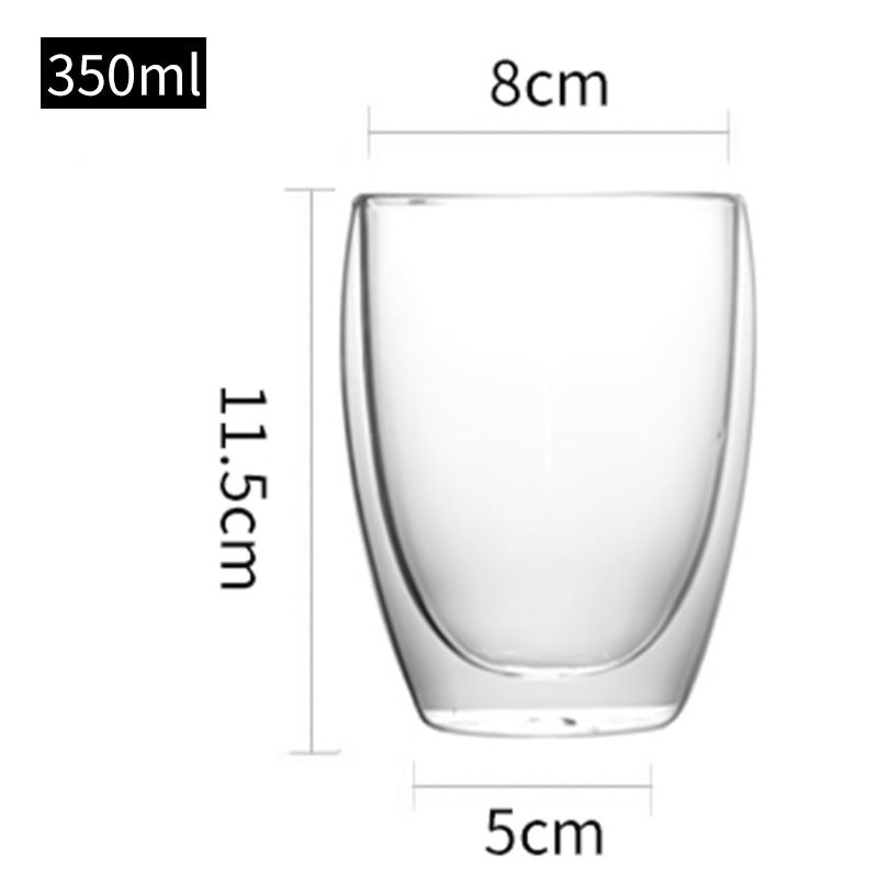 Insulated Double Layer Glass Cup