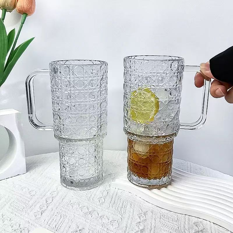 Insulated Glass Straw Cup with Lid