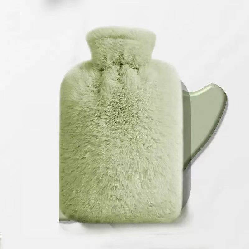 Insulated Hot Water Bottle with Plush Cover