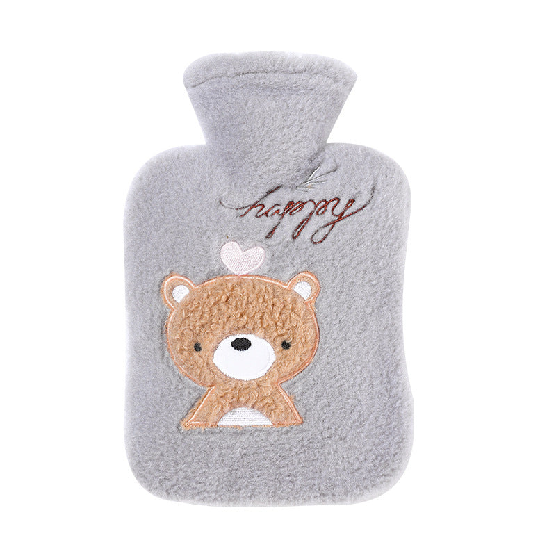 Insulated Hot Water Bottle with Plush Cover