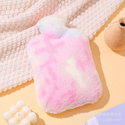 Insulated Hot Water Bottle with Plush Cover