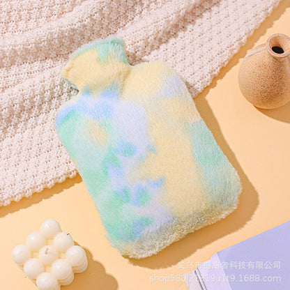 Insulated Hot Water Bottle with Plush Cover