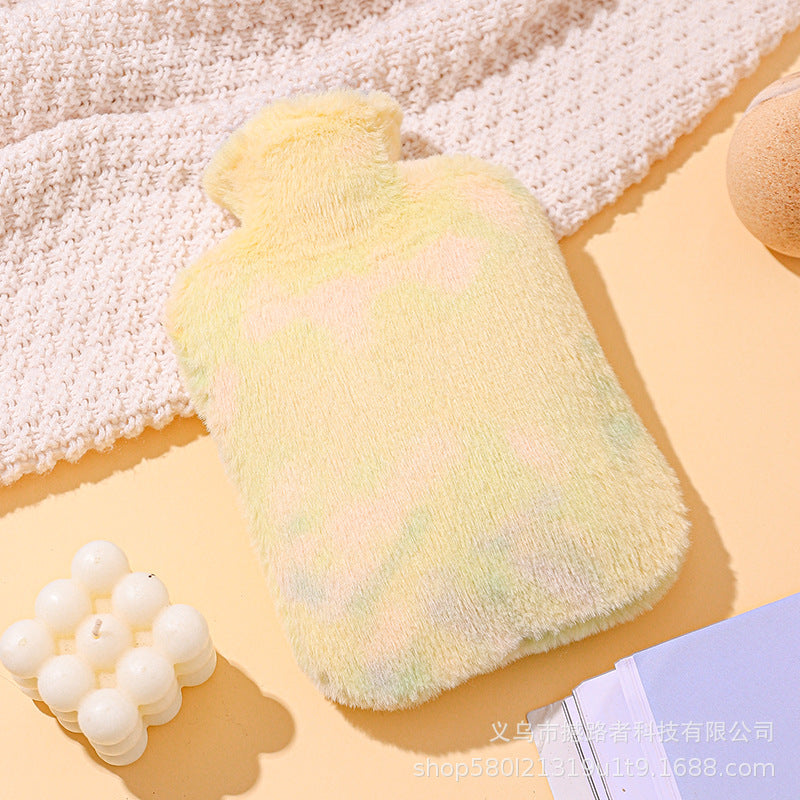 Insulated Hot Water Bottle with Plush Cover