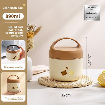 Insulated Lunch Box Soup Thermos Portable Meal Container