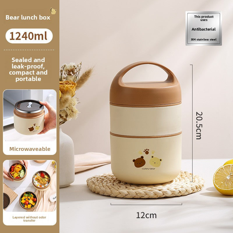 Insulated Lunch Box Soup Thermos Portable Meal Container