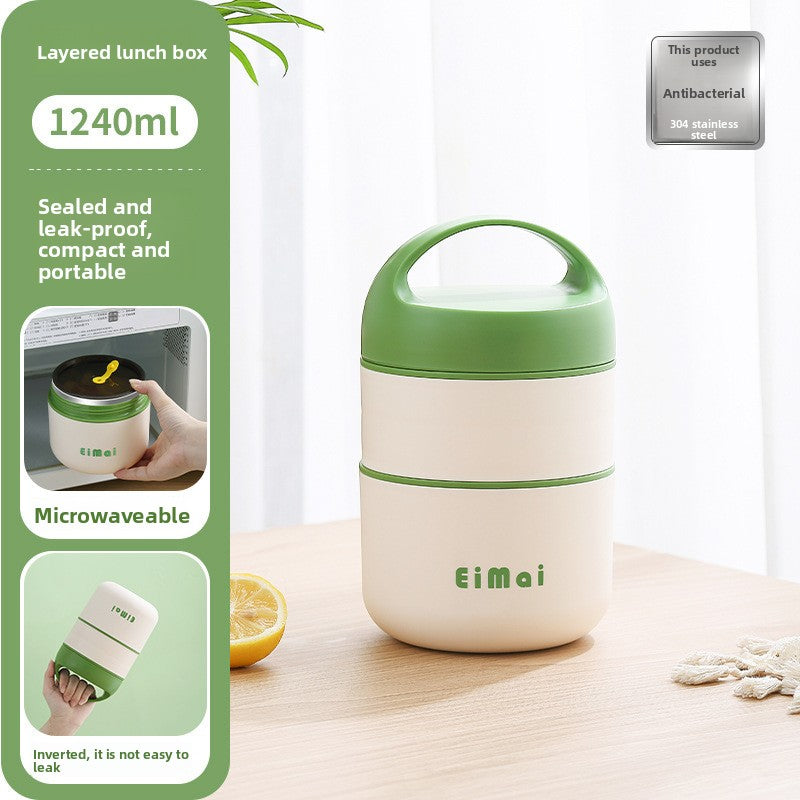 Insulated Lunch Box Soup Thermos Portable Meal Container